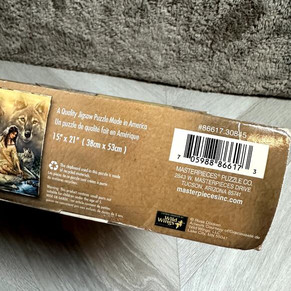 Russ Docken 500 MasterPieces Jigsaw Puzzle Inner Vision Native American Wolves - Picture 3 of 6